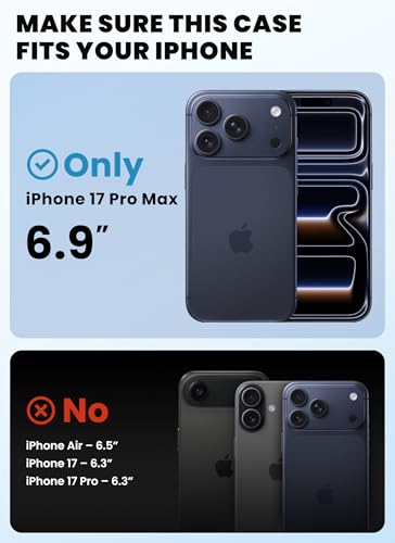 i-BLASON Ares Coque pour iPhone 17 Pro Max 6,9" 2025 | Protection d'Ecran Verre Trempé | Protection Magnétique MagSafe C